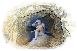 Statue in  a cave