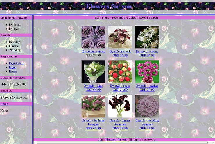 Web site Flowers for you